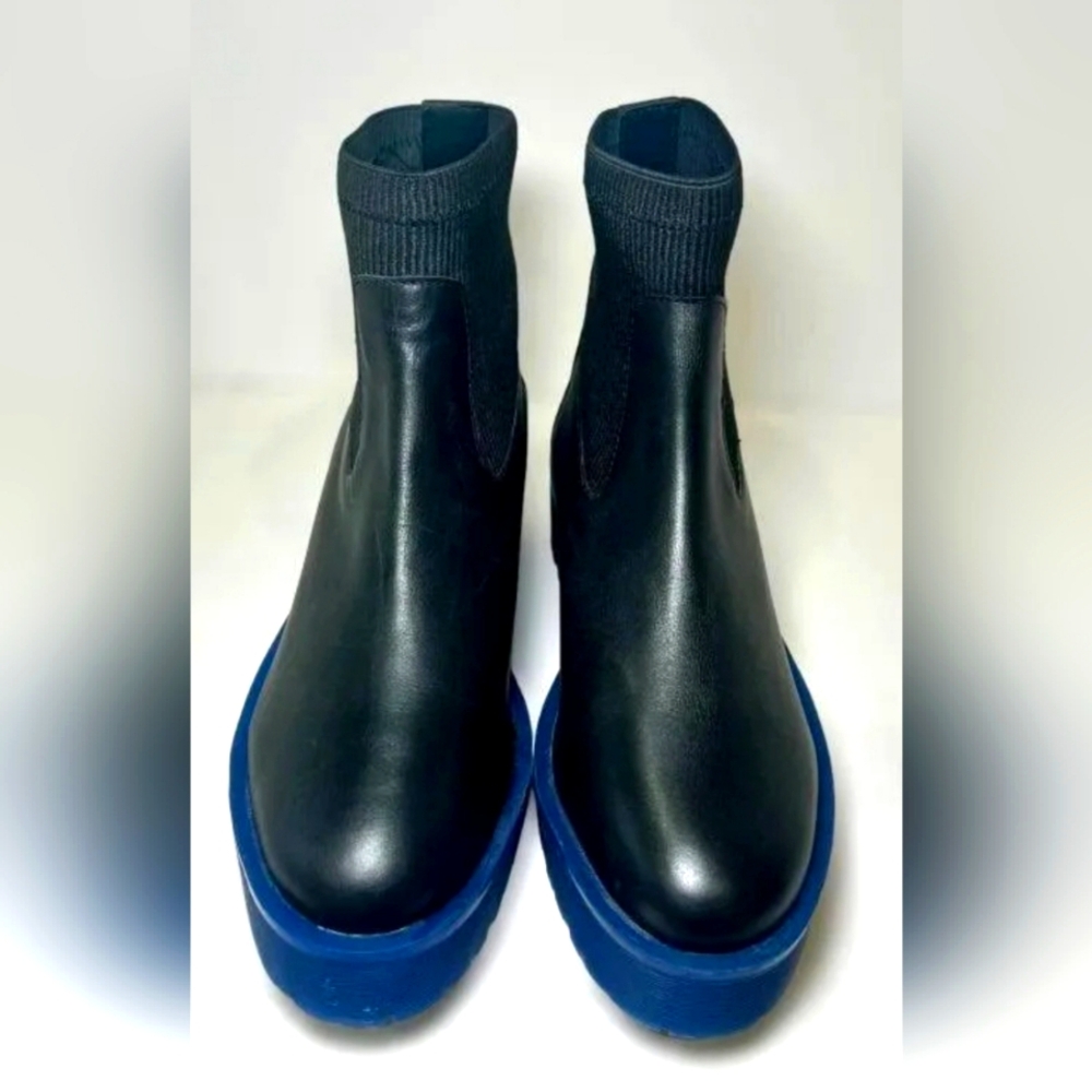 Secret Celebrity Living It Up Women's Ankle Boots Black Faux Leather Size 7